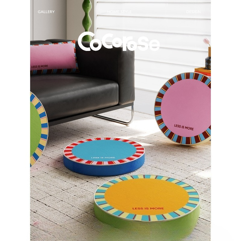 Meditation Cushion Zafu - เบาะนั่งสมาธิทรงกลมหลากสี, หมอนโยคะซาฟุสำหรับผู้ใหญ่, เบาะรองนั่งเสื่อทาทามิพร้อมปลอกซักได้ ของตกแต่งบ้าน