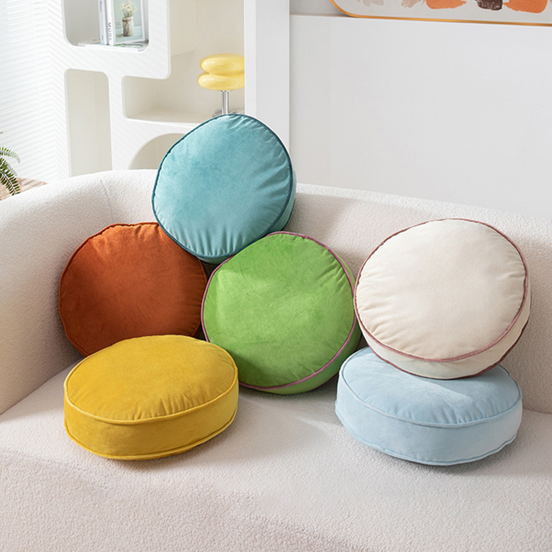 Meditation Cushion Zafu - หมอนอิงทรงกลมนุ่มสไตล์นอร์ดิกแบบมินิมอลลิสต์พร้อมไส้พรมรองนั่งพื้นเบาะรองนั่งกำมะหยี่หมอนฟูกนอน