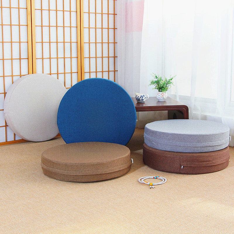 เบาะรองนั่งสมาธิผ้าลินินขนาด 4 - Meditation Cushion Zafu บทวิจารณ์และราคา