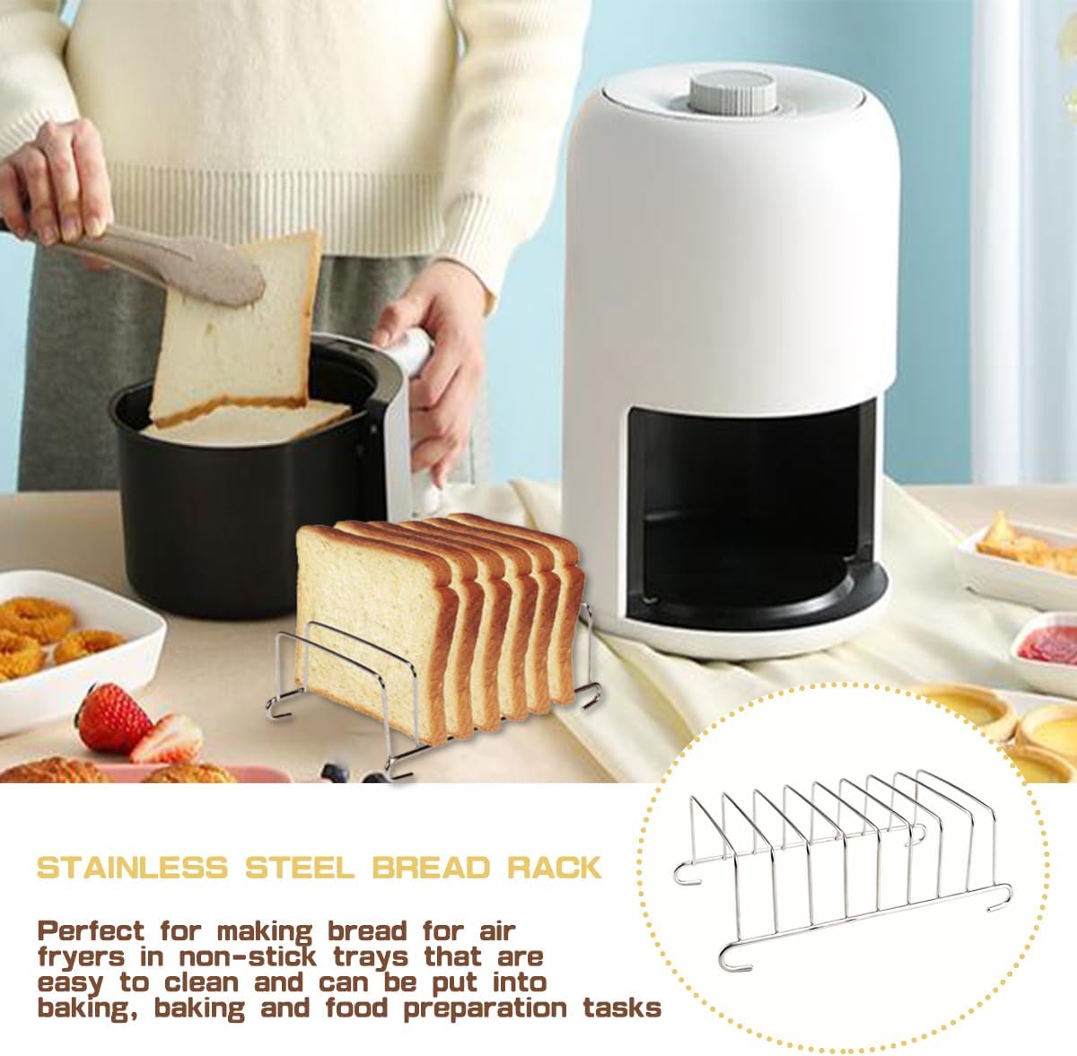 ตะแกรงวางขนมปังสแตนเลส 1 ชิ้น  - Health Wellness Items บทวิจารณ์และราคา